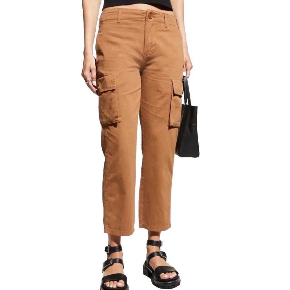 FRAME Cargo Pants Womens 29 Brown Utility Relaxed Cotton Designer  Minimalist